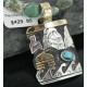 12kt Gold Filled .925 Sterling Silver Handmade Storyteller Certified Authentic Navajo Turquoise Native American Necklace 390674055440 12kt Gold Filled .925 Sterling Silver Handmade Storyteller Certified Authentic Navajo Turquoise Native American Necklace 390674055440