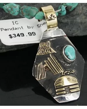 12kt Gold Filled .925 Sterling Silver Handmade Storyteller Certified Authentic Navajo Turquoise Native American Necklace 390678508560 12kt Gold Filled .925 Sterling Silver Handmade Storyteller Certified Authentic Navajo Turquoise Native American Necklace 390678508560