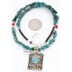 12kt Gold Filled .925 Sterling Silver Handmade Storyteller Certified Authentic Navajo Turquoise Native American Necklace 390792669572