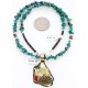 12kt Gold Filled .925 Sterling Silver Handmade Wolf Certified Authentic Navajo Coral Native American Necklace 390809570320