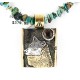 12kt Gold Filled .925 Sterling Silver Handmade Wolf Certified Authentic Navajo Tigers Eye Turquoise Native American Necklace 390829108731