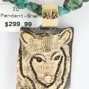 12kt Gold Filled .925 Sterling Silver Handmade Wolf Certified Authentic Navajo Turquoise Native American Necklace 371008525630