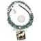 12kt Gold Filled .925 Sterling Silver Handmade Wolf Certified Authentic Navajo Turquoise Native American Necklace 371049319274