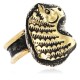 12kt Gold Filled .925 Sterling Silver Real Handmade Buffalo Certified Authentic Navajo Native American Ring  390848531705