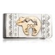 12kt Gold Filled and .925 Sterling Silver Bear Handmade Certified Authentic Navajo Native American Money Clip 11262