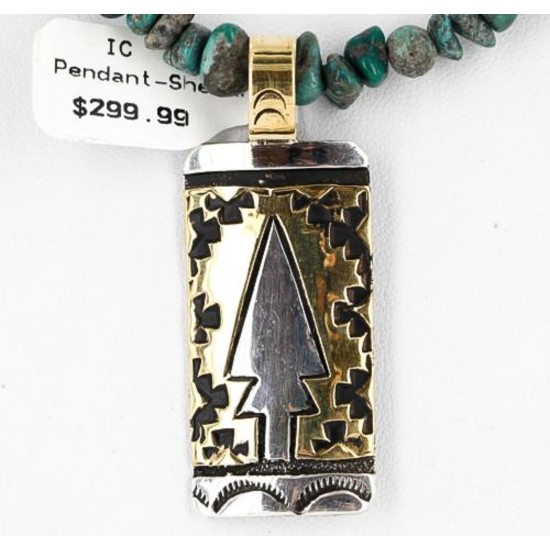 12kt Gold Filled and .925 Sterling Silver Handmade Arrow Certified Authentic Navajo Turquoise Native American Necklace 371052088816 12kt Gold Filled and .925 Sterling Silver Handmade Arrow Certified Authentic Navajo Turquoise Native American Necklace 371052088816