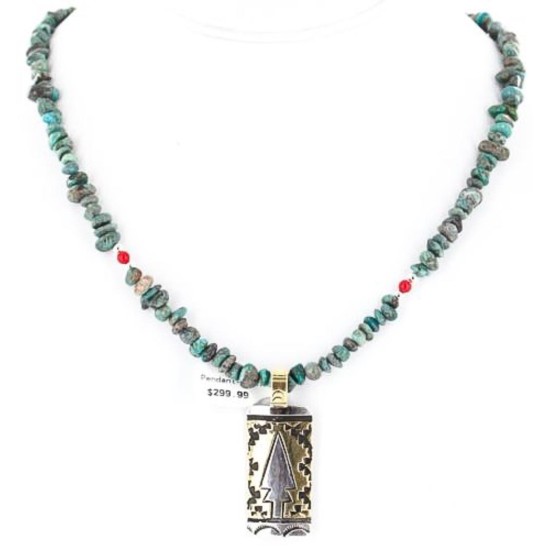 12kt Gold Filled and .925 Sterling Silver Handmade Arrow Certified Authentic Navajo Turquoise Native American Necklace 371052088816 12kt Gold Filled and .925 Sterling Silver Handmade Arrow Certified Authentic Navajo Turquoise Native American Necklace 371052088816