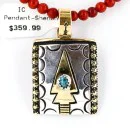 12kt Gold Filled and .925 Sterling Silver Handmade Arrow Certified Authentic Navajo Turquoise Native American Necklace 371062899736