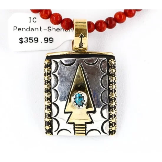12kt Gold Filled and .925 Sterling Silver Handmade Arrow Certified Authentic Navajo Turquoise Native American Necklace 371062899736 12kt Gold Filled and .925 Sterling Silver Handmade Arrow Certified Authentic Navajo Turquoise Native American Necklace 371062899736