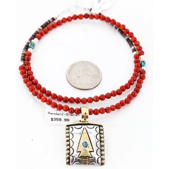 12kt Gold Filled and .925 Sterling Silver Handmade Arrow Certified Authentic Navajo Turquoise Native American Necklace 371062899736 12kt Gold Filled and .925 Sterling Silver Handmade Arrow Certified Authentic Navajo Turquoise Native American Necklace 371062899736