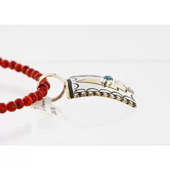 12kt Gold Filled and .925 Sterling Silver Handmade Arrow Certified Authentic Navajo Turquoise Native American Necklace 371062899736 12kt Gold Filled and .925 Sterling Silver Handmade Arrow Certified Authentic Navajo Turquoise Native American Necklace 371062899736
