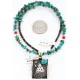 12kt Gold Filled and .925 Sterling Silver Handmade Arrow Certified Authentic Navajo Turquoise Native American Necklace 390824715198