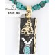 12kt Gold Filled and .925 Sterling Silver Handmade Arrow HEAD Certified Authentic Navajo Turquoise Native American Necklace 371016826546