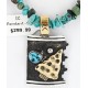 12kt Gold Filled and .925 Sterling Silver Handmade Arrowhead Certified Authentic Navajo Turquoise Native American Necklace 371018523592
