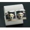 12kt Gold Filled and .925 Sterling Silver Handmade Bear Certified Authentic Navajo Native American Earrings 370917821409