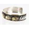 12kt Gold Filled and .925 Sterling Silver Handmade BUFFALO Certified Authentic Navajo Turquoise Native American Bracelet 371013207826