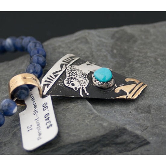 12kt Gold Filled and .925 Sterling Silver Handmade Buffalo Certified Authentic Navajo Turquoise Native American Necklace 370877261334 12kt Gold Filled and .925 Sterling Silver Handmade Buffalo Certified Authentic Navajo Turquoise Native American Necklace 370877261334