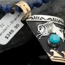 12kt Gold Filled and .925 Sterling Silver Handmade Buffalo Certified Authentic Navajo Turquoise Native American Necklace 370877261334