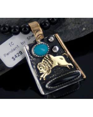 12kt Gold Filled and .925 Sterling Silver Handmade Buffalo Certified Authentic Navajo Turquoise Native American Necklace 370891465345 12kt Gold Filled and .925 Sterling Silver Handmade Buffalo Certified Authentic Navajo Turquoise Native American Necklace 370891465345