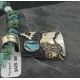 12kt Gold Filled and .925 Sterling Silver Handmade Buffalo Certified Authentic Navajo Turquoise Native American Necklace 370911307340