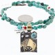 12kt Gold Filled and .925 Sterling Silver Handmade Buffalo Certified Authentic Navajo Turquoise Native American Necklace 371002292626