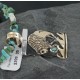 12kt Gold Filled and .925 Sterling Silver Handmade Buffalo Certified Authentic Navajo Turquoise Native American Necklace 390674946344