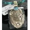12kt Gold Filled and .925 Sterling Silver Handmade Buffalo Certified Authentic Navajo Turquoise Native American Necklace 390678601326