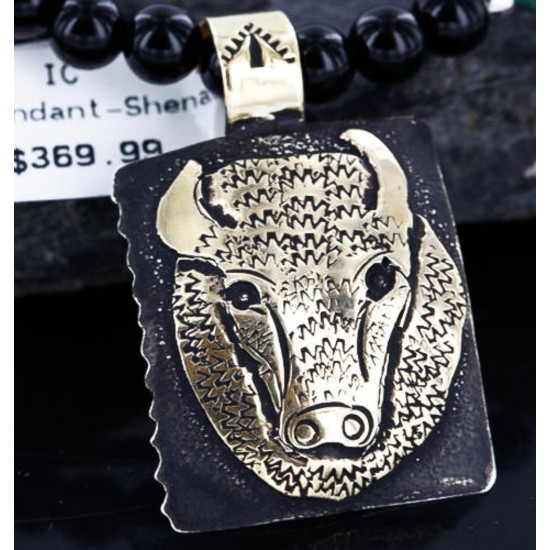 12kt Gold Filled and .925 Sterling Silver Handmade Buffalo Certified Authentic Navajo Turquoise Native American Necklace 390746119886 12kt Gold Filled and .925 Sterling Silver Handmade Buffalo Certified Authentic Navajo Turquoise Native American Necklace 390746119886
