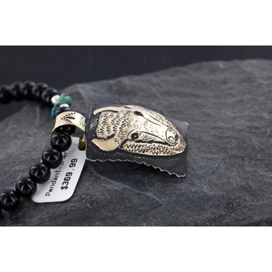 12kt Gold Filled and .925 Sterling Silver Handmade Buffalo Certified Authentic Navajo Turquoise Native American Necklace 390746119886 12kt Gold Filled and .925 Sterling Silver Handmade Buffalo Certified Authentic Navajo Turquoise Native American Necklace 390746119886