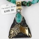 12kt Gold Filled and .925 Sterling Silver Handmade Buffalo Certified Authentic Navajo Turquoise Native American Necklace 390758175078