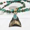 12kt Gold Filled and .925 Sterling Silver Handmade Buffalo Certified Authentic Navajo Turquoise Native American Necklace 390758175078