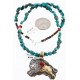 12kt Gold Filled and .925 Sterling Silver Handmade Buffalo Certified Authentic Navajo Turquoise Native American Necklace 390781114665