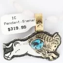 12kt Gold Filled and .925 Sterling Silver Handmade Buffalo Certified Authentic Navajo Turquoise Native American Necklace 390791123322