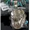 12kt Gold Filled and .925 Sterling Silver Handmade Buffalo Head Certified Authentic Navajo Turquoise Native American Necklace 390670133263