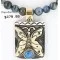 12kt Gold Filled and .925 Sterling Silver Handmade Butterfly Certified Authentic Navajo Turquoise Native American Necklace 371047897481