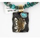 12kt Gold Filled and .925 Sterling Silver Handmade Butterfly Certified Authentic Navajo Turquoise Native American Necklace 371060572396