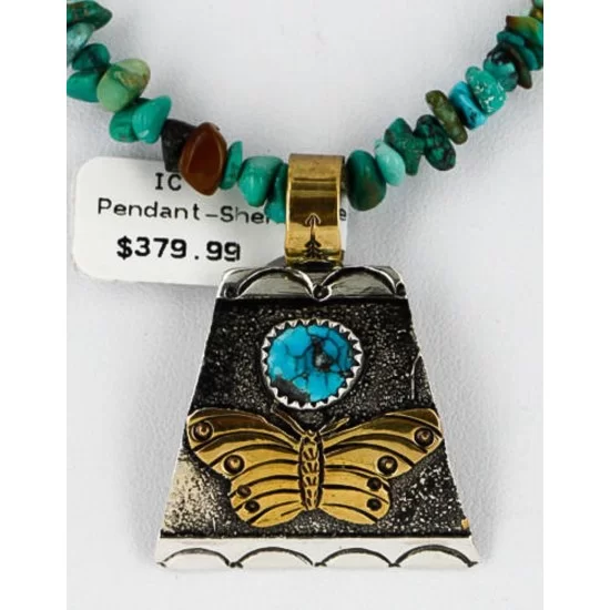 12kt Gold Filled and .925 Sterling Silver Handmade Butterfly Certified Authentic Navajo Turquoise Native American Necklace 371068675470 12kt Gold Filled and .925 Sterling Silver Handmade Butterfly Certified Authentic Navajo Turquoise Native American Necklace 371068675470