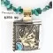 12kt Gold Filled and .925 Sterling Silver Handmade Butterfly Certified Authentic Navajo Turquoise Native American Necklace 390813076053