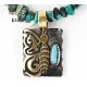 12kt Gold Filled and .925 Sterling Silver Handmade Butterfly Certified Authentic Navajo Turquoise Native American Necklace 390834920624