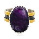 12kt Gold Filled and .925 Sterling Silver Handmade Certified Authentic Navajo Purple Spiny Oyster Native American Ring  12687-1