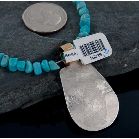 12kt Gold Filled and .925 Sterling Silver Handmade Certified Authentic Navajo Turquoise and Coral Native American Necklace 370887913095 12kt Gold Filled and .925 Sterling Silver Handmade Certified Authentic Navajo Turquoise and Coral Native American Necklace 370887913095