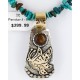 12kt Gold Filled and .925 Sterling Silver Handmade Dragonfly Certified Authentic Navajo Tigers Eye Native American Necklace 371034040820