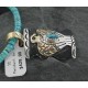 12kt Gold Filled and .925 Sterling Silver Handmade Eagle Certified Authentic Navajo Turquoise Native American Necklace 370910199203 All Products 370910199203 370910199203 (by LomaSiiva)