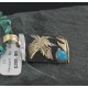 12kt Gold Filled and .925 Sterling Silver Handmade Eagle Certified Authentic Navajo Turquoise Native American Necklace 370911089452