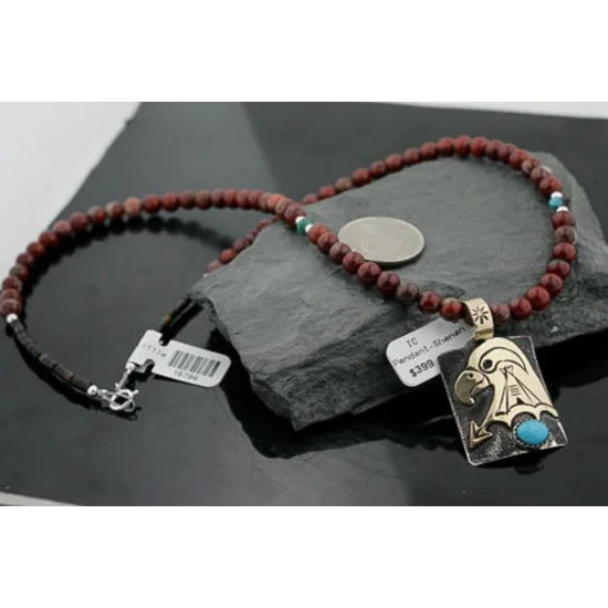 12kt Gold Filled and .925 Sterling Silver Handmade Eagle Certified Authentic Navajo Turquoise Native American Necklace 370973038262 12kt Gold Filled and .925 Sterling Silver Handmade Eagle Certified Authentic Navajo Turquoise Native American Necklace 370973038262