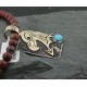 12kt Gold Filled and .925 Sterling Silver Handmade Eagle Certified Authentic Navajo Turquoise Native American Necklace 370973038262
