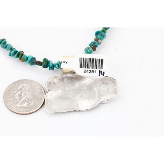 12kt Gold Filled and .925 Sterling Silver Handmade Eagle Certified Authentic Navajo Turquoise Native American Necklace 371047490983 12kt Gold Filled and .925 Sterling Silver Handmade Eagle Certified Authentic Navajo Turquoise Native American Necklace 371047490983