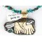 12kt Gold Filled and .925 Sterling Silver Handmade Eagle Certified Authentic Navajo Turquoise Native American Necklace 371047490983