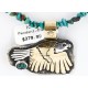 12kt Gold Filled and .925 Sterling Silver Handmade Eagle Certified Authentic Navajo Turquoise Native American Necklace 371047490983 12kt Gold Filled and .925 Sterling Silver Handmade Eagle Certified Authentic Navajo Turquoise Native American Necklace 371047490983