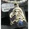 12kt Gold Filled and .925 Sterling Silver Handmade Eagle Navajo Turquoise Necklace 370972054259